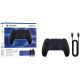 4. PS5 SONY DualSense Wireless-Controller, Mitternachtsschwarz + USB-Kabel