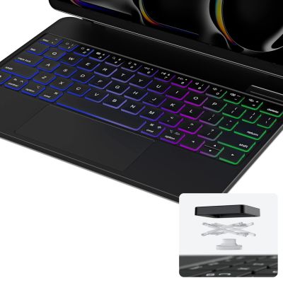 10. Dux Ducis Keyboard (MK Series) Hülle mit Bluetooth-Tastatur für iPad Pro 11" 2024 – Schwarz