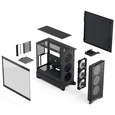 6. Fractal Design Pop 2 Air Black TG RGB Midi Tower Schwarz