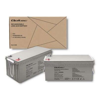 7. QOLTEC AGM-Batterie 12V | 200Ah | max. 3000A