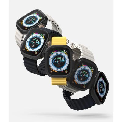 4. Ringke Slim 2er-Pack Hüllen für Apple Watch Ultra 1/2 (49 mm) – Klar und Mattschwarz