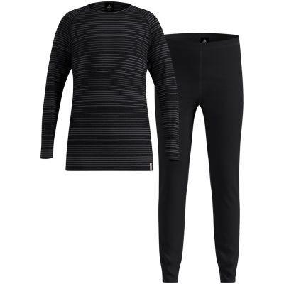 3. Odlo Set long ACTIVE WARM ECO SET Kinder Unterwäsche-Set Gr. 80cm Schwarz-Grau
