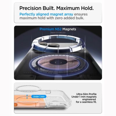 10. Spigen Ultra Hybrid MagSafe Hülle für iPhone 18 Pro / 17 Pro – Orange