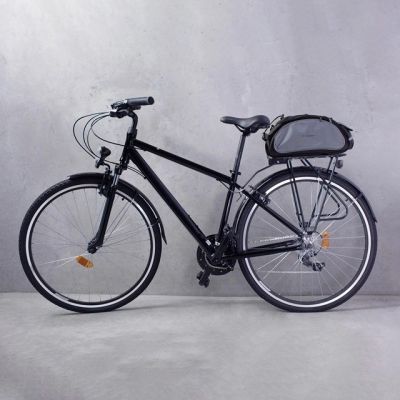 9. Wozinsky Fahrrad-Gepäcktasche mit Schultergurt, 13 l, Schwarz (WBB1BK)
