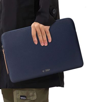 15. Tech-Protect Fleece-Laptoptasche 13-14" - Blau