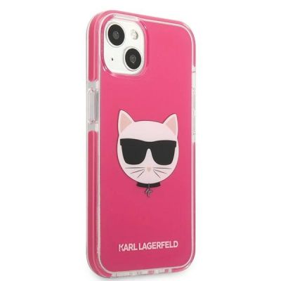 4. Karl Lagerfeld Choupette Head Hülle für iPhone 13 mini – Fuchsia