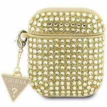 Guess GUA2HDGTPD AirPods 1/2 Cover Gold/Gold Strass Dreieck Charm