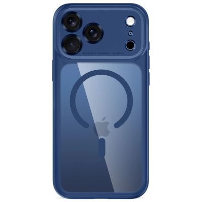 3. Tech-Protect MagPeak MagSafe CC Hülle für iPhone 18 Pro / 17 Pro – Transparentes Marineblau