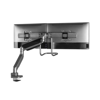 6. Zubehör: Tischhalterung 17"-32"/2TFT 360° Gasfeder 9 kg silber
