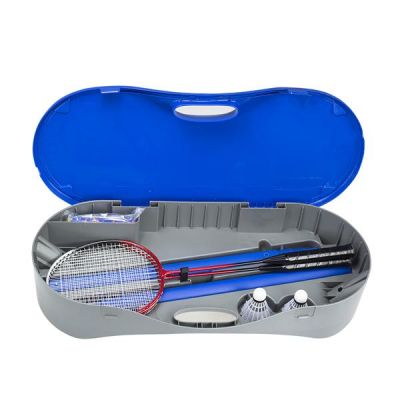 3. 2er-Set Schläger + Badmintonnetz + Tennisnetz ZSB 2in1 