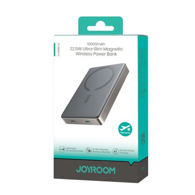 22. Joyroom JR-PBM08 Pro Powerbank 22,5 W 10000 mAh mit kabelloser Ladefunktion und 2x USB-C-Anschlüssen – Titan
