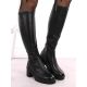 8. Damenstiefel mit Absatz und Plateau, warm gefüttert, schwarz, Vinceza 58332