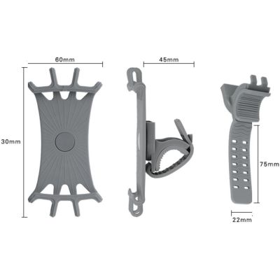5. Drehbarer Fahrradhalter aus Silikon mit austauschbarem Kopf – schwarz