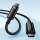 5. Baseus CAWJ040001 USB-C – USB-C-Kabel 240 W 480 Mbit/s 1 m – Schwarz