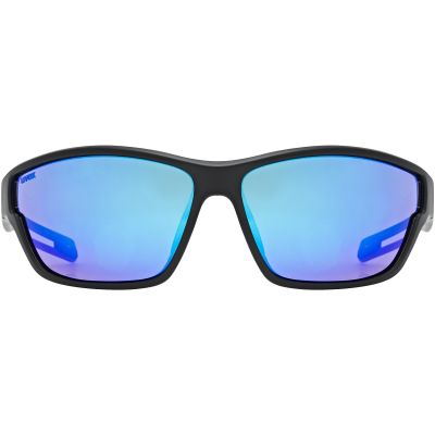 4. Uvex Sportstyle 806 Fahrradbrille – black matt/mirror blue