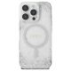 3. Guess Resin Gradient Glitter MagSafe Hülle für iPhone 16 Pro - Silber
