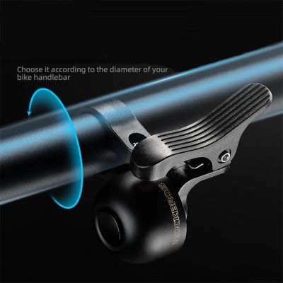 3. Rockbros 34210007002 Fahrradklingel für die rechte Lenkerseite - Schwarz
