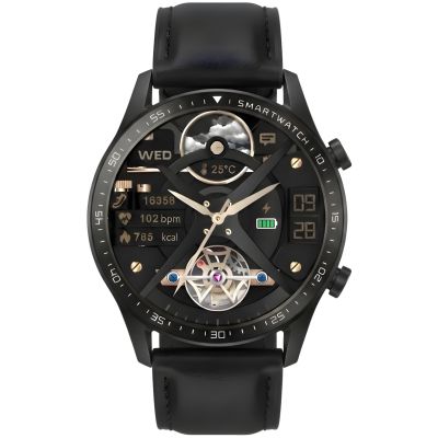 7. Smartwatch Gravity Black 2 Armbänder GT10-2