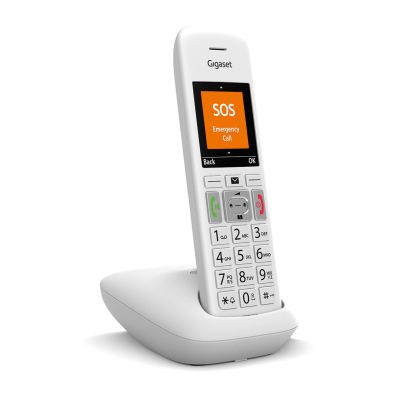 7. Gigaset E390 Analog/DECT-Telefon, Anrufername und -identifikation, Weiß