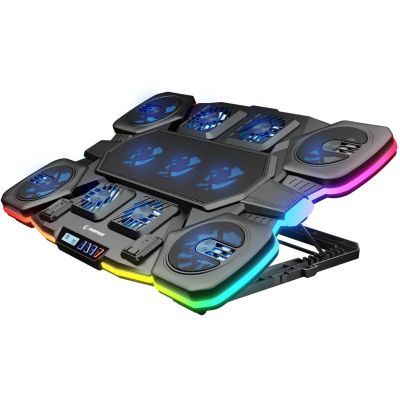 Rampage GLACIERS50 Gaming-Kühlpad für 14-17"-Laptops, 2600 U/min, Schwarz