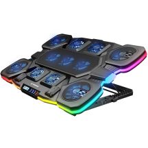Rampage GLACIERS50 Gaming-Kühlpad für 14-17"-Laptops, 2600 U/min, Schwarz