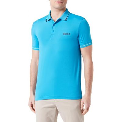 2. BOSS Paul Pro Herren Türkis/Aqua Slim Fit Poloshirt (50506203-442)
