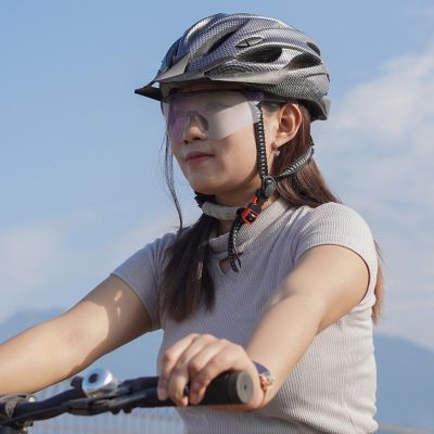 2. Rockbros Polarisierte Fahrradbrille mit UV-Schutz und Korrektureinsatz - Lila