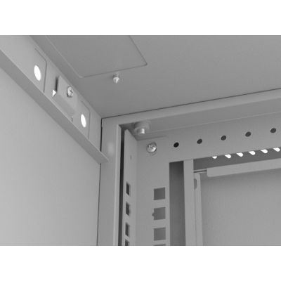 11. Wandmontierter Installationsschrank 19" 9U 540x350 graue Glastür LANBERG (FLAT PACK)