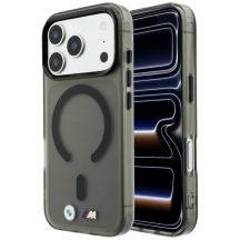BMW M IML MagSafe Hülle mit mattiertem Metalllogo und Zierleisten für iPhone 18 Pro / 17 Pro – Schwarz