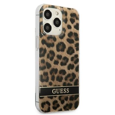 4. Guess GUHCP13LHSLEOW iPhone 13 Pro / 13 6.1" Braun/Braun Hardcase Leopard