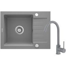 Granitspüle mit Armatur, 1 Becken, mit Abtropffläche ZQZAS11A 5907650876885