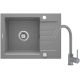 Granitspüle mit Armatur, 1 Becken, mit Abtropffläche ZQZAS11A 5907650876885