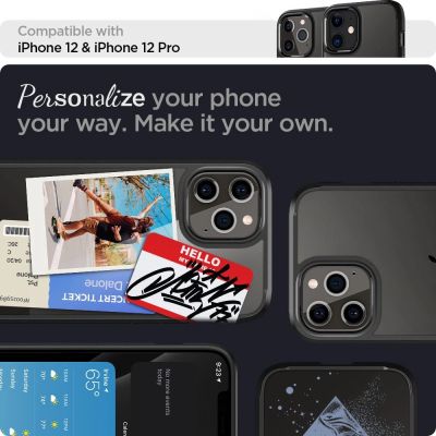 23. Spigen Ultra Hybrid-Hülle für iPhone 12 / iPhone 12 Pro – mattschwarz