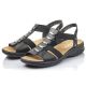 9. Schwarze Römersandalen aus Leder Rieker W 64580