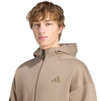 4. adidas ZNE Full Zip Sweatshirt für Herren, beige, KF3828