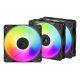 ARCTIC Freezer P12 Pro Reverse A-RGB - 3er-Pack Computergehäuselüfter 12 cm Schwarz 3 Stück.