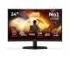 3. AOC G4 23,6" VA FHD 180Hz Computermonitor 59,9 cm (23,6") 1920 x 1080 px Full HD LCD Schwarz, Rot