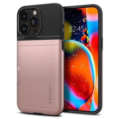 2. Spigen Slim Armor CS Hülle für iPhone 15 Pro Max – Rosa