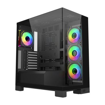 4. Midi FSP M540-BA ARGB TG Gehäuse Schwarz