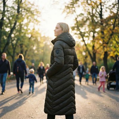 5. Geographical Norway Blanche Long Kaki DB Lady 0116 Khaki Damenjacke (WZ5491F/GN-Kaki)