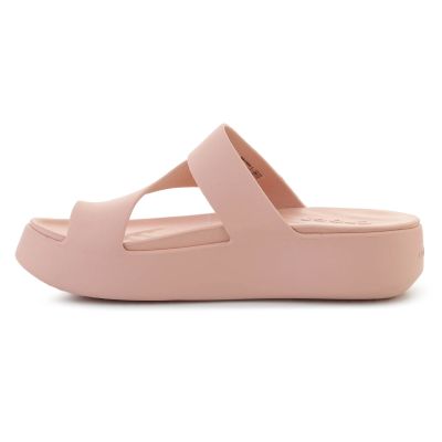4. CROCS GETAWAY PLATFORM TOE LOOP IN PINK CARAMEL 210834-7AF