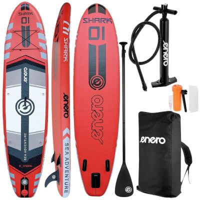 SET - SUP-BOARD 150KG AUFBLASBAR ENERO 320x81x15CM SHARK