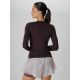 2. Damen-Trainingsshirt mit langen Ärmeln, schmal geschnitten, schnelltrocknend, Größe 4F 4FRAW26TFLOF0733-80S