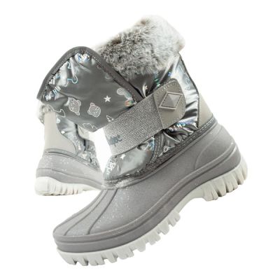 Lee Cooper Winterstiefel Kinder isolierte Schneestiefel für Mädchen Grau
