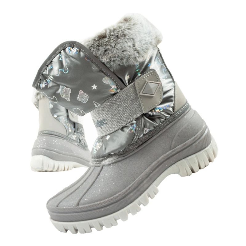 Lee Cooper Winterstiefel Kinder isolierte Schneestiefel für Mädchen Grau