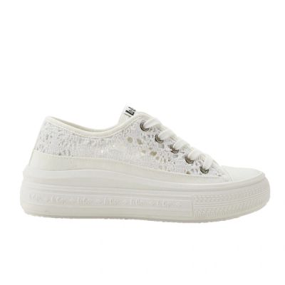 2. Lee Cooper Damen-Sportschuhe, Sneaker, weiß, Plateau, Schnürung