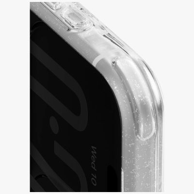 4. Uniq LifePro Xtreme Magclick Ladehülle für iPhone 18 Pro / 17 Pro – Transparenter Glitzer