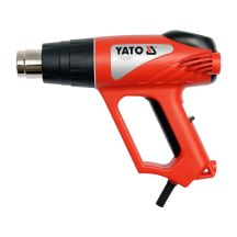 Yato YT-82291 Heißluftpistole, 500 l/min, 550 °C, 2000 W, Schwarz, Rot