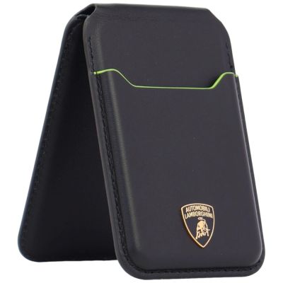6. Lamborghini D1 MagSafe Handyhülle aus echtem Leder – Schwarz und Grün