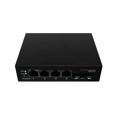 5. LANBERG ILGE-4P-2S-90 LIGHT INDUSTRIAL POE 1XBT 3XAT 2XSFP DIN GIGABIT ETHERNET Switch